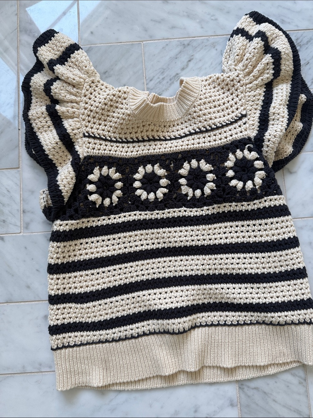 Rails xs Crochet Sweater Top floral